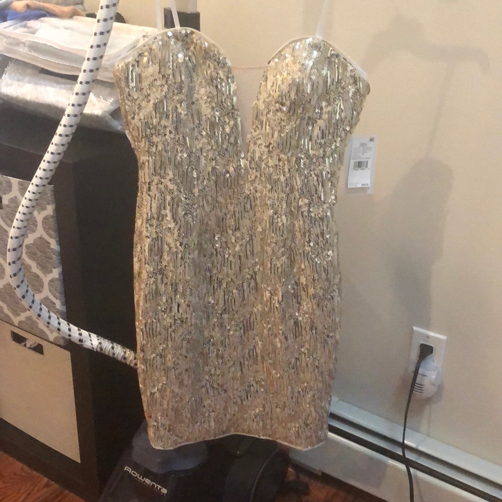 Aidan Mattox Gold Dress